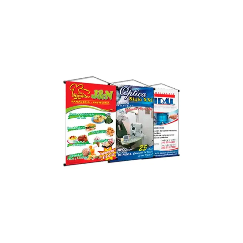 Banner con Tubos PVC 100x200 cm