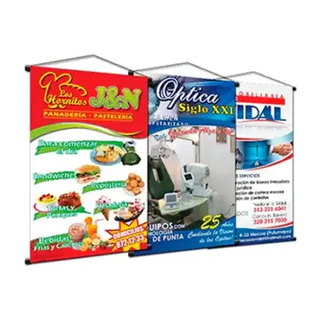 Banner con Tubos PVC 100x200 cm