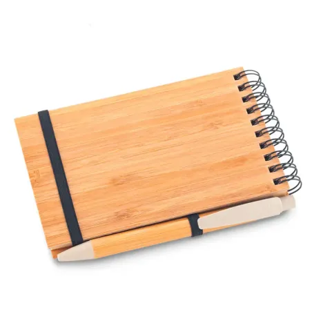 Libreta con Bolígrafo Bamboo | Ecológica y Personalizada